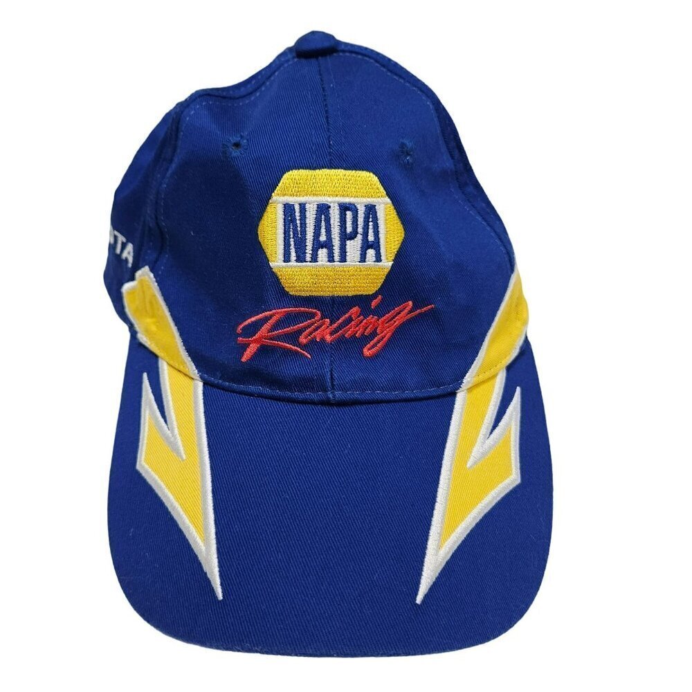 NAPA Racing Michael Waltrip Toyota Cap Cotton Blue & Yellow Adjustable‎ Strap OS